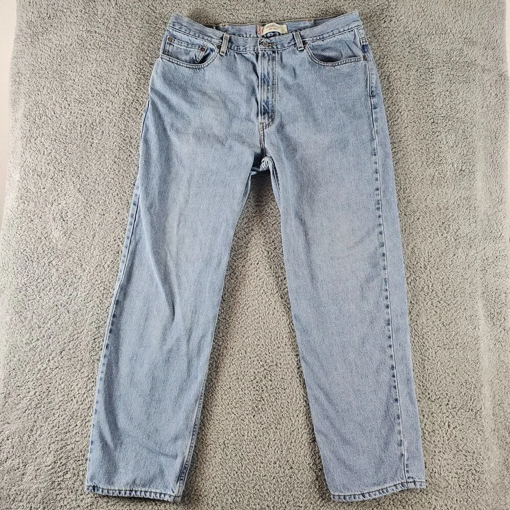 Vintage Levis 550 Jeans Mens 37x31* Blue Denim Light Wash Relaxed Tapered Y2K